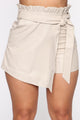 You Are The One PU Skort - Cream