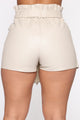 You Are The One PU Skort - Cream