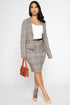 Write My Own Checks Midi Skirt - Teal/Combo