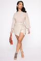 You Are The One PU Skort - Cream