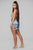 Yes Now Distressed Bermuda Shorts - Medium Blue Wash