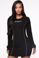 F Off Mini Dress - Black