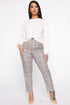 Office Gossip Plaid Trousers - Brown