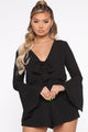 Tried Calling You Romper - Black