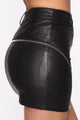 Keep It Edgy PU Mini Skirt - Black