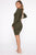 Keep Calm Ribbed Mini Dress - Olive