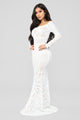 Make A Statement Sequin Gown - Off White