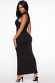 Drinks On Her Maxi Dress - Black