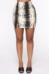 Hisss To Keep Snake Print Mini Skirt - Nude/combo