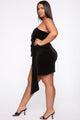 Sweet Revenge Velvet Mini Dress - Black