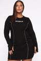 F Off Mini Dress - Black