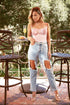 Time Of My Life Distressed Boyfriend Jeans - LightBlueWash