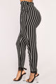 Jacklyn Stripe Pants - Black/White