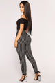 Jacklyn Stripe Pants - Black/White