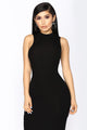 Trey Lace Up Dress - Black