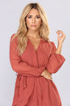 Sian Chiffon Romper - Marsala