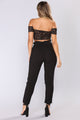 Classic Paper Bag Waist Pants - Black