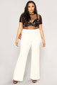 Victoria High Waisted Dress Pants - White
