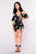 Vidette Floral Romper - Navy