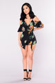 Vidette Floral Romper - Navy