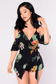 Vidette Floral Romper - Navy