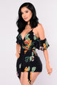 Vidette Floral Romper - Navy