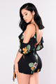 Vidette Floral Romper - Navy