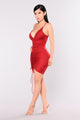 Shanghai Ruched Dress - Burgundy