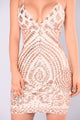 Remix Sequin Dress - Rose Gold