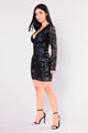 Star Is Born Sequin Dress - Navy