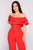 Ready To Ruffle Jumpsuit - Red