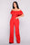 Ready To Ruffle Jumpsuit - Red