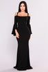 Fascination Off Shoulder Dress - Black