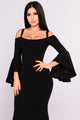 Fascination Off Shoulder Dress - Black