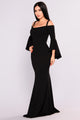 Fascination Off Shoulder Dress - Black