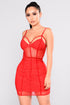 Avenge Mesh Dress - Red