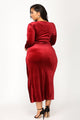 Love Sex Magic Velvet Dress - Wine