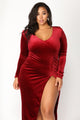 Love Sex Magic Velvet Dress - Wine
