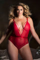 Manipulation Teddy Bodysuit - Red