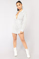 Well Suited Striped Shirt Dress - White