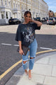 Walk This Way Boyfriend Jeans - Medium Blue Wash